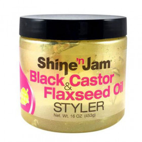 Ampro Shine N Jam Black Castor & Flaxseed Oil Styler Gel 16oz Ampro Shine N Jam Black Castor & Flaxseed Oil Styler Gel 16oz